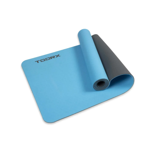 Коврик для фитнеса  Toorx Yoga Professional TPE 183 х 60 х 0,6 см Azzurro/Antracite (MAT-183) - фото №5
